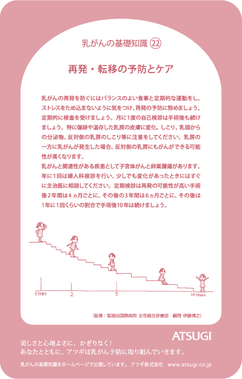 ストッキング中台紙：再発・転移の予防とケア10