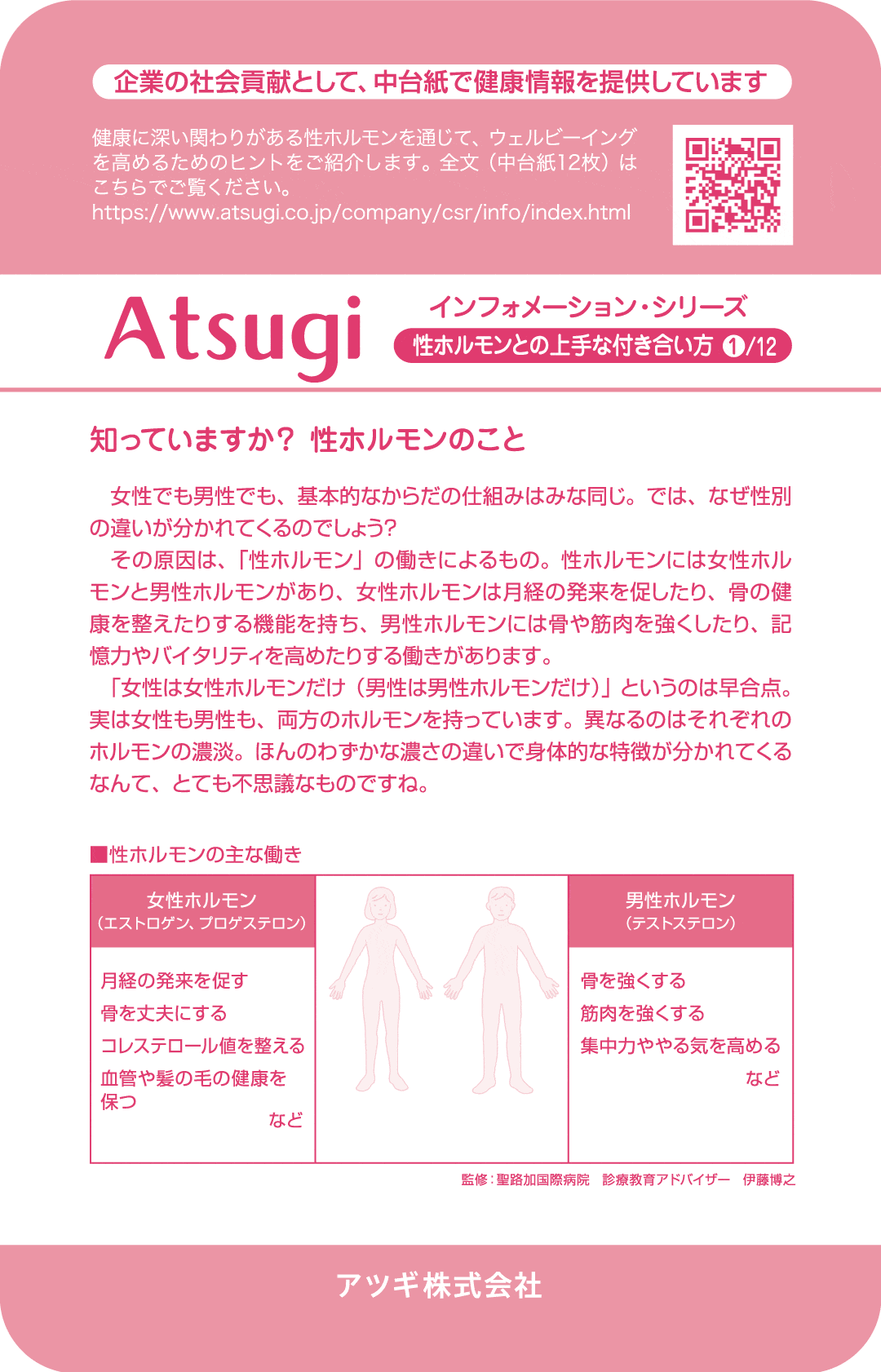 ストッキング中台紙：知っていますか？性ホルモンのこと1